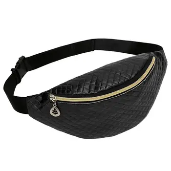 

Fashion Pure Color Women Shoulder Waist Fanny Belt Packs Leather Chest Bags