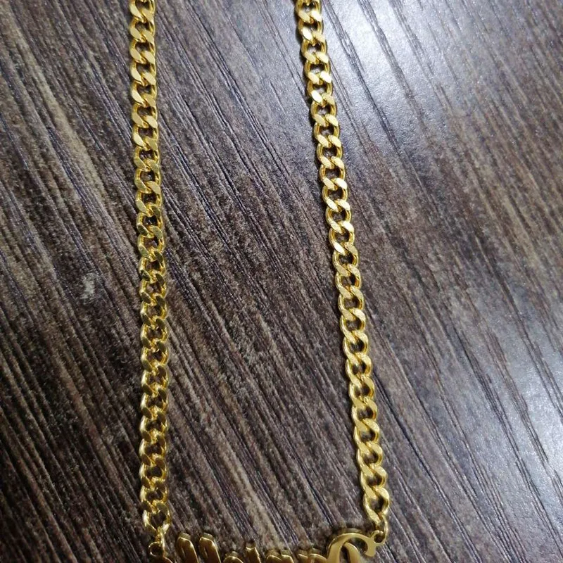 Custom Name Necklaces Gold Cuban Chain Stainless Steel Nameplate Pendant Necklace Jewelry luxury gifts for the woman who has everything 8 H9680f036c29f4f15b84db3fe3c40acc01