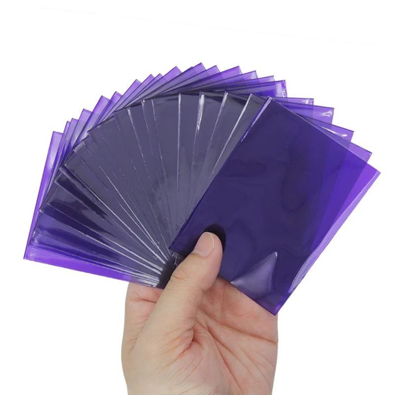 50pcs Purple 50 шт Матовый Scrub разноцветная карт задняя Портативный протектор Yugioh карта покемона рукава для TCG карточки для настольных игр Magic сбор - Цвет: 50pcs Purple