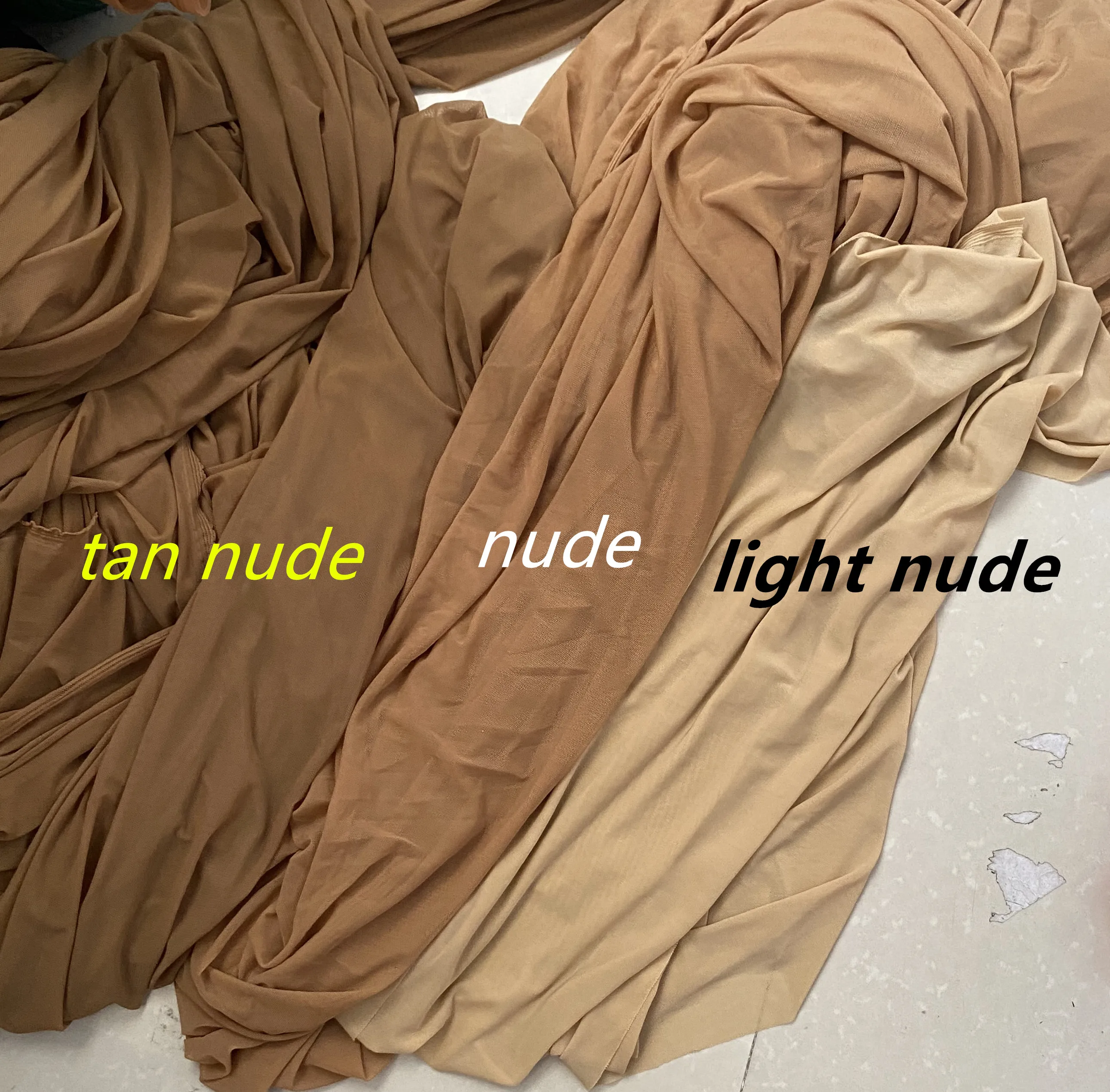 160CM width 1yard high quality soft touch elastic stretch fine mesh tulle fabric dark nude skin for lingerie | Дом и сад