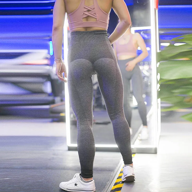 Kaminsky Athleisure спортивные Леггинсы для фитнеса сексуальные женские сетчатые тренировочные штаны брюки для бега тонкие тренировки Модные женские леггинсы - Цвет: 9151 Grey