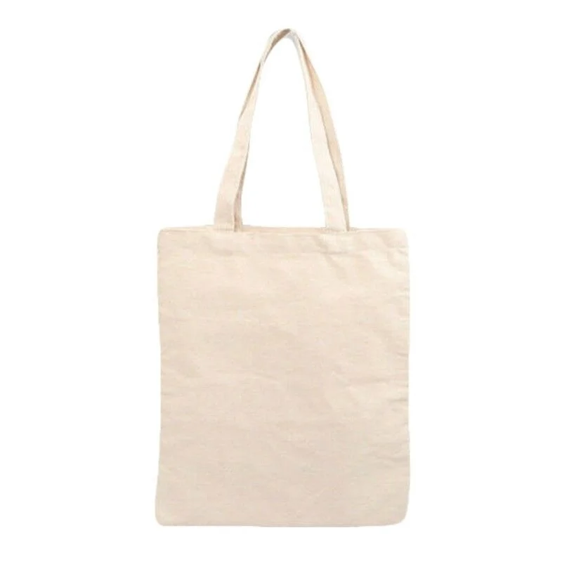 Elegant Creamy White Cotton Canvas Tote - Eco-Friendly High Capacity Shoulder Bag Gift