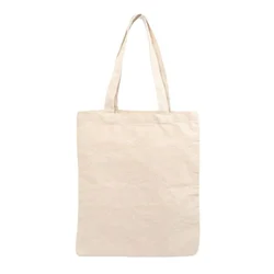Elegant Creamy White Cotton Canvas Tote - Eco - Friendly High Capacity Shoulder Bag Gift - M (Beige)