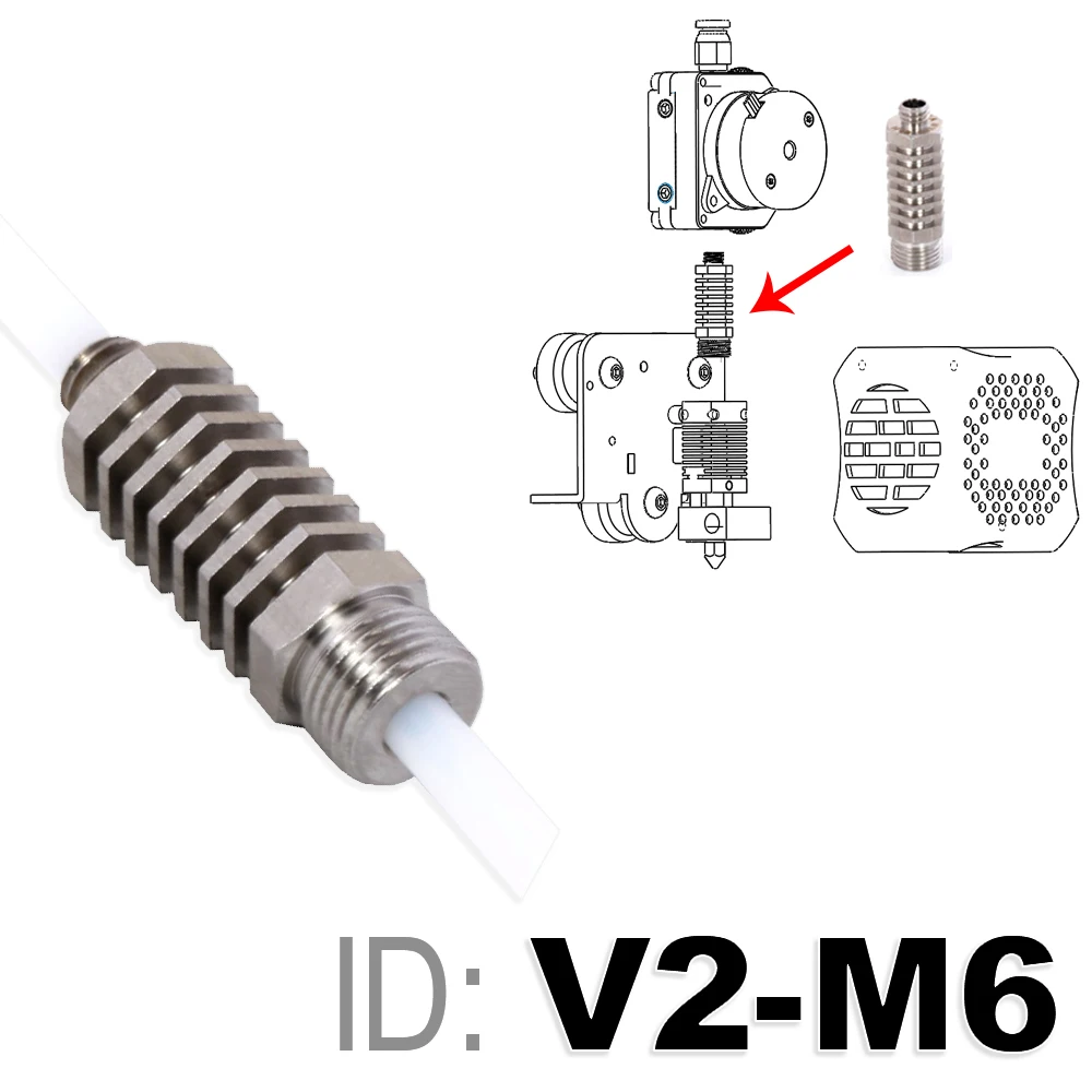 

Suitable for 3D printer extruder OMG V2S short-distance extrusion accessories MY3D thread adapter M10