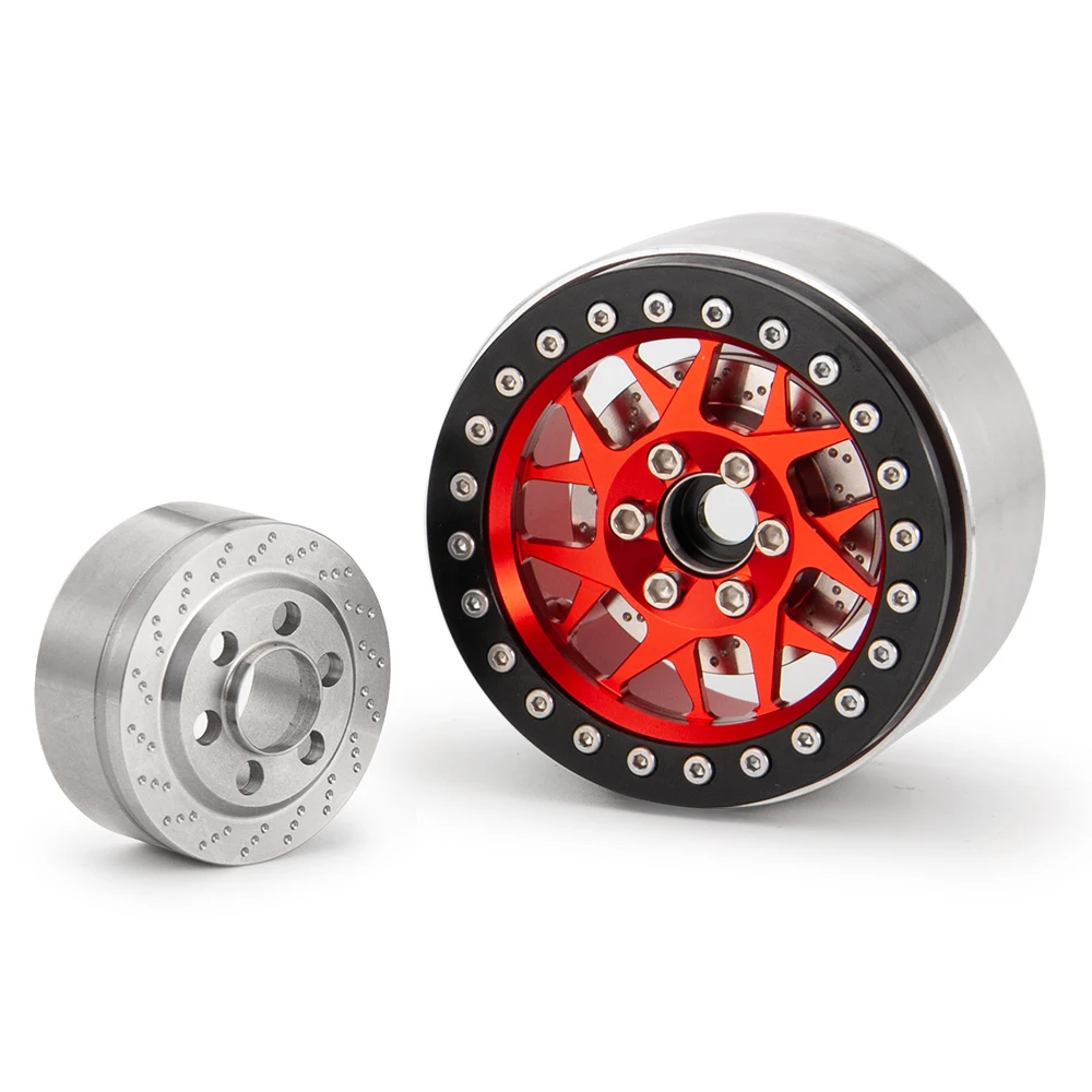 

1/2/4Pcs 2.2inch Stainless Steel Hub Counterweight for TRX-4 SCX10 1/10 RC Crawler Car Wheel Rims