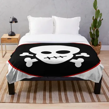 

Funny Skull With Background Throw Blanket Soft Sherpa Blanket Bed Sheet Single Knee Blanket Office Nap Blanket