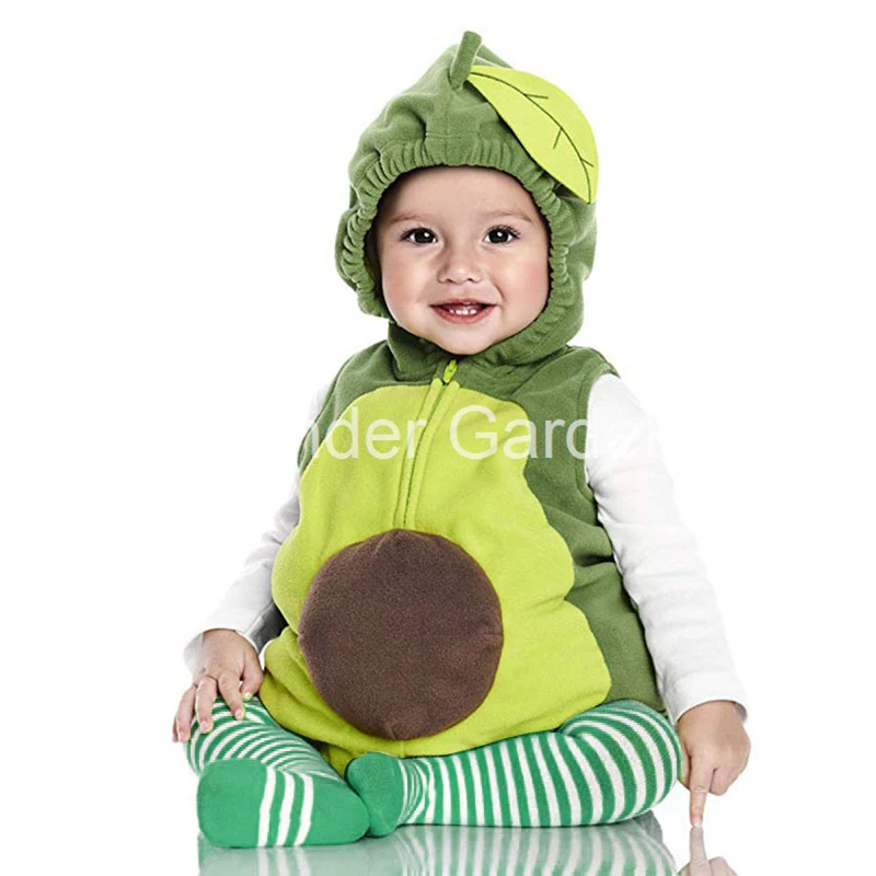 Fantasia de abacate com jardim maravilho bebê
