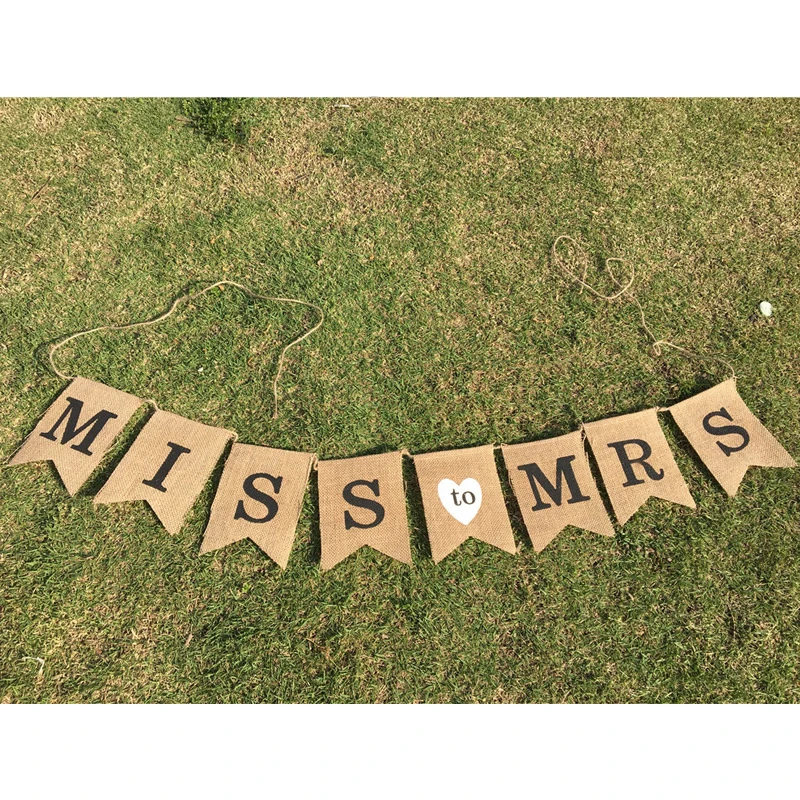 Гирлянда из ткани баннеры флаги MISS TO MRS баннер для мальчиков и девочек детское украшение душевой кабины Свадьба День Рождения Декор