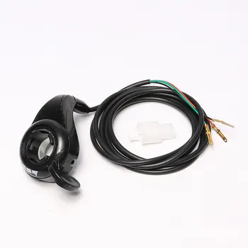

Thumb Throttle ABS Metal Practical Speed Control Black Replacement Grip Scooter Accessories 3 Wire Electric Bike Accelerator