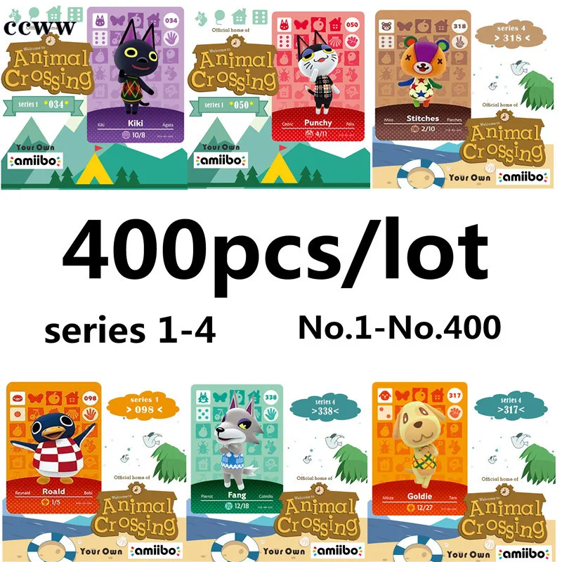 400 шт. Ankha Марина Фанг Пьетро животное пересечение игры Amiibo Villager NFC карты для Nintendo