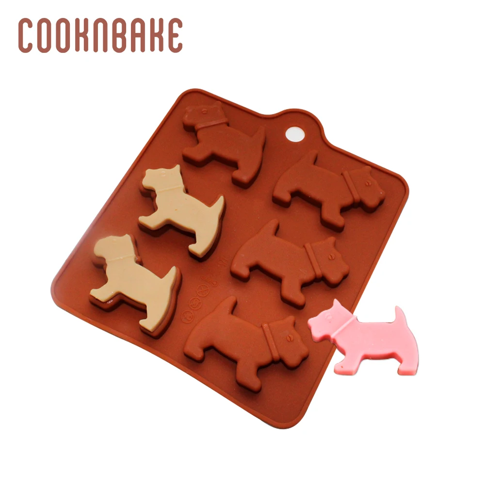 COOKNBAKE силиконовая форма для собак шоколадных конфет 6 отверстий кубик льда желе