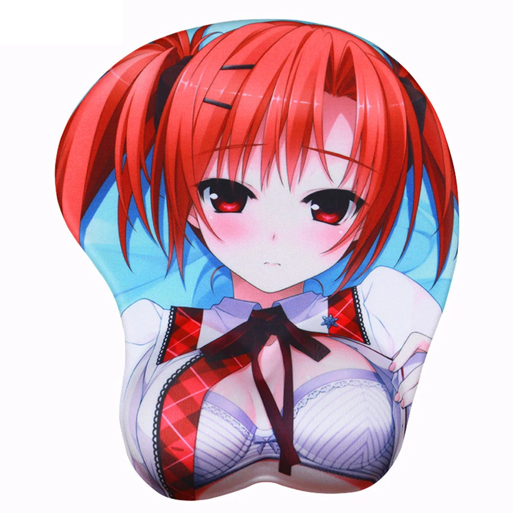 FFFAS 3D коврик для Мыши Эргономичный Oppai косички для девушек геймер Коврик для мыши для запястья удобный ноутбук ПК - Цвет: 3D mouse pad