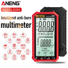 ANENG 620A tester a Transistor multimetro digitale intelligente 6000 conta la resistenza della temperatura del misuratore di capacità elettrica automatica RMS reale