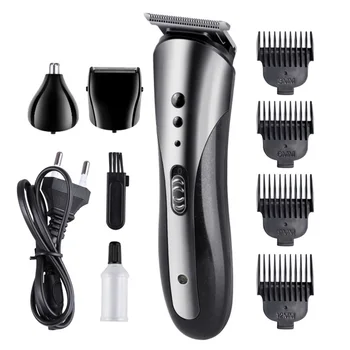 

Professional Hair Clipper Nose Hair Beard Grooming Clipper Razor Trimmer with 4 Guide Combs for Home Barber Supplies EU Plug