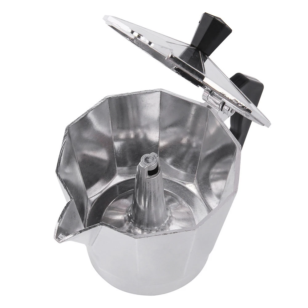 3/6/12 чашки Moka Maker Кофеварка Кофе горшок эспрессо плита Алюминий горшок Caferera нержавеющей стали нержавеющие Percolatot чашка кофе и блюдце 3