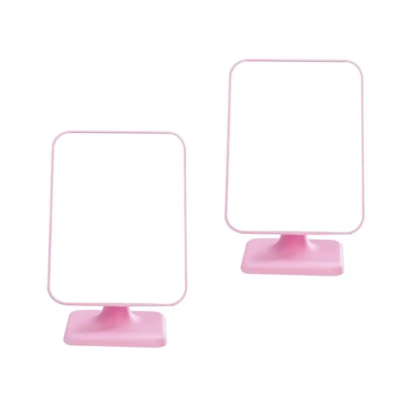 2Pcs Makeup Mirror Single-Sided Mirror Square Glass Fill Light Mirror Toilet Glass Looking Glass for Women Home Girls