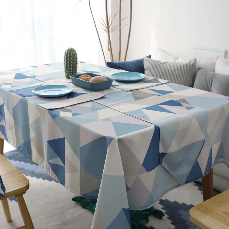 GIANTEX Waterproof Table Cloth Cotton Tablecloth Rectangular Tablecloths Dining Table Cover Obrus T