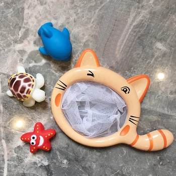 

Animals Cats Fishing Net Kids Baby Bath Toys Swimming Shower Summer Water Plastic Playing Floating Children Water Toys