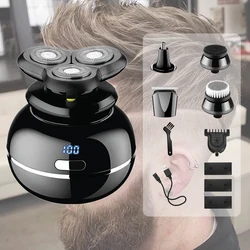5-in-1 Electric Razor for Men Rechargeable Grooming Kit Cordless Beard Head Noise Hair Trimmer,skull shaver,head shaver