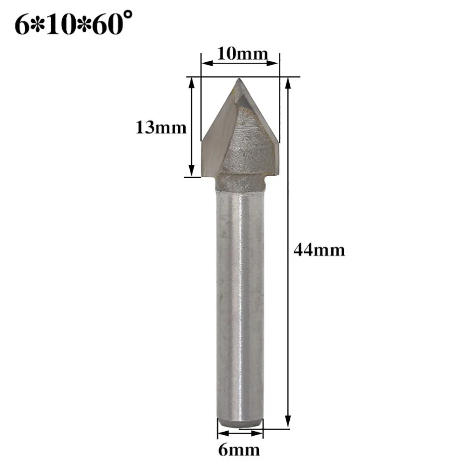 60 90 120 150 градусов в форме Древесины Маршрутизатор биты v-фрезерный резак с 6 мм хвостовик триммер для древесины 3D Фрезерный резак резьба деревянный нож