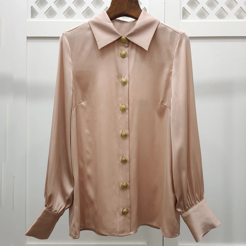 Vrouwen Elegante Blouse Herfst Office Lange Mouwen Roze Knop Blouse Top Vrouwelijke Vrouwen Elegante Blouse Herfst Office Lange Mouwen Roze Knop Blouse Top Vrouwelijke