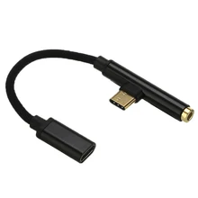 Для зарядки наушников 2 в 1 type C USB C кабель до 3,5 мм разъем аудио сплиттер адаптер