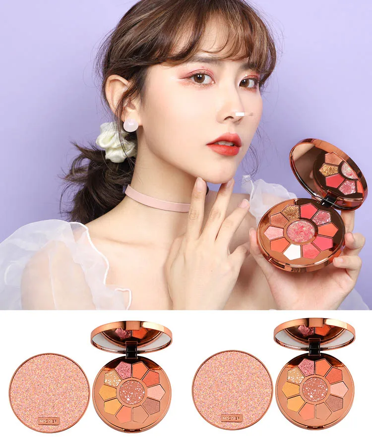 makeup Glitter Eyeshadow Pallete 11 Colors pink Shadows powder waterproof Cosmetics Shimmer Diamond matte Eye Shadow