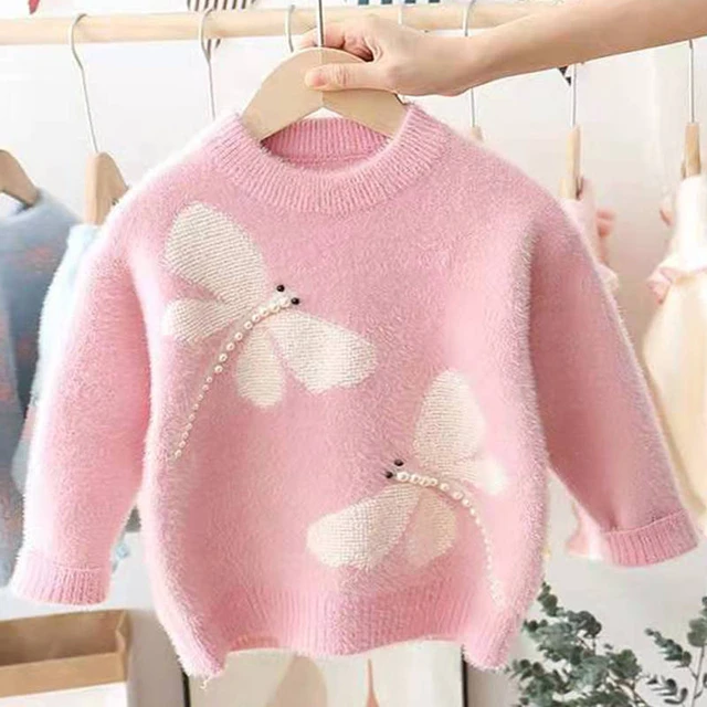 Mink Fleece Pullover Knitwear Sweater | Girl Clothes Winter Knit Sweaters -  New - Aliexpress