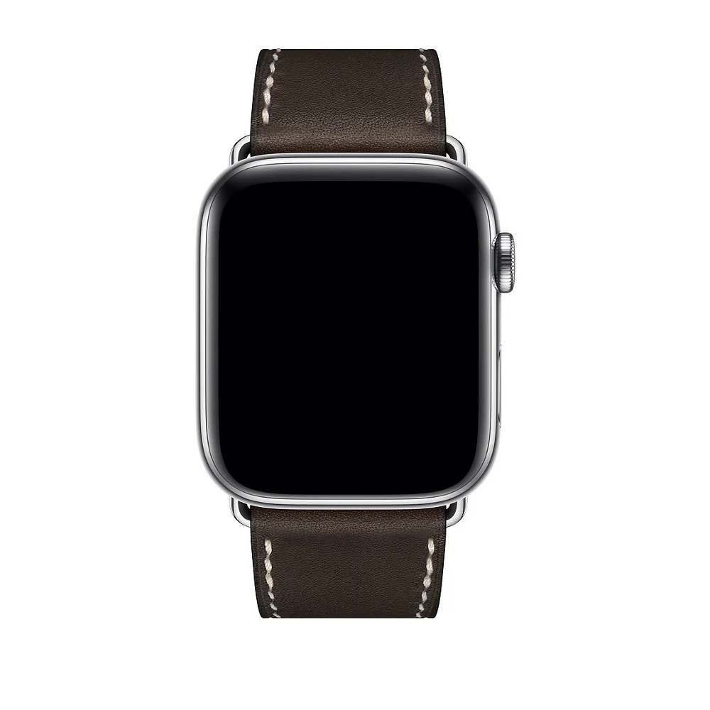 Одиночный Тур ремешок для apple watch серии 5 4 3 2 1 Свифт кожаный ремешок для iWatch Наручные Классические ручной работы noir 40 44 мм