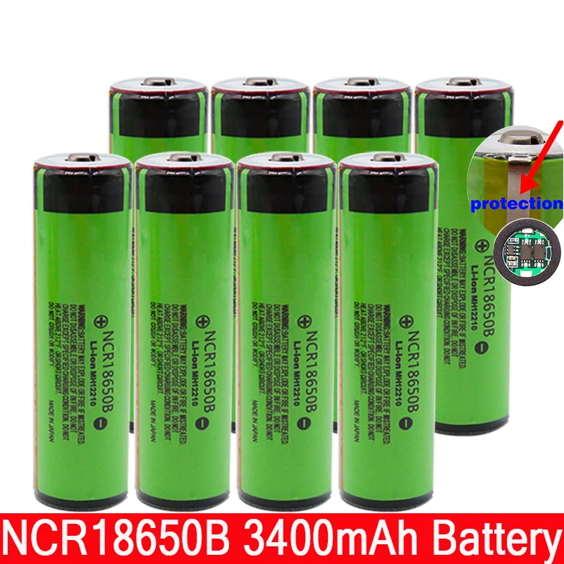 2019 New Original Protected 18650 NCR18650B Rechargeable Li-ion battery 3.7V With PCB 3400mAh For Flashlight batteries use |