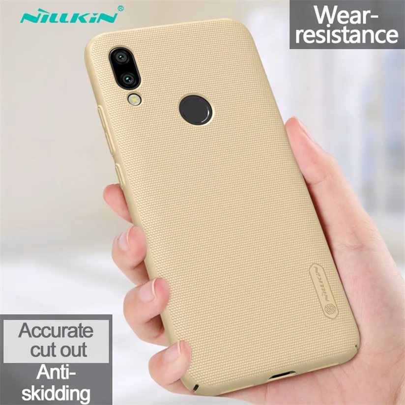 Gold Для Xiaomi Redmi 7 чехол Nillkin чехол для телефона Высокое качество Супер Матовый Щит Жесткий PC задняя крышка для Redmi Y3 подарок держатель телефона - Цвет: Gold
