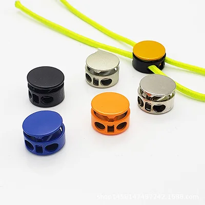 Meetee 50pcs Metal Stopper Cord Lock Spring Elastic Adjustable Cord End for Down Jacket DIY Coat Hat Clothing Decor Button