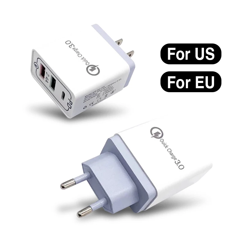 Быстрая зарядка 3,0 USB зарядное устройство для ЕС Великобритания вилка настенный мобильный телефон Быстрая зарядка зарядное устройство для iPhone XS 8 7 samsung 3 порта адаптер 3,0