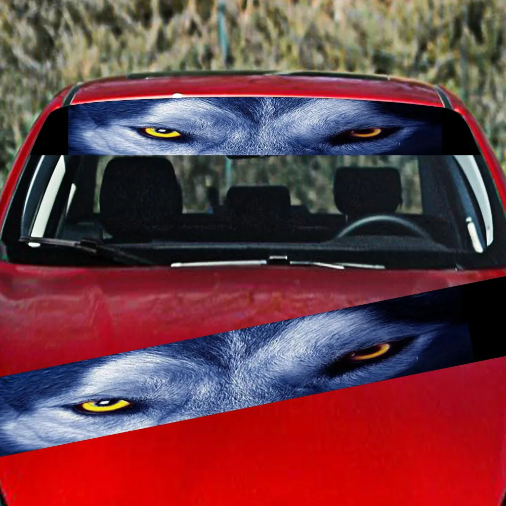 

Front Car Sticker Rear Terror Decor 3D Decals Universal Sun protection