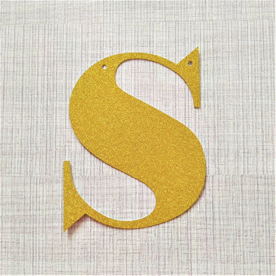 thumbnail image 1 of Banderín de letras de papel con purpurina personalizado con el alfabeto, banderines colgantes para fiestas, guirnaldas decorativas para fiestas, cumpleaños y bodas, 1 of 5