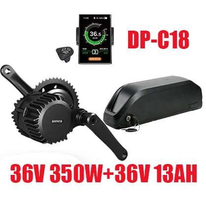 36V350WC1813AH 8FUN 36v 250/350/500 Вт середине приводной двигатель комплект для переоборудования электрического велосипеда с Батарея е-байка 36В 10,4/13/15,6/20,8/23.4AH Bafang BBS01 BBS01B - Цвет: 36V350WC1813AH