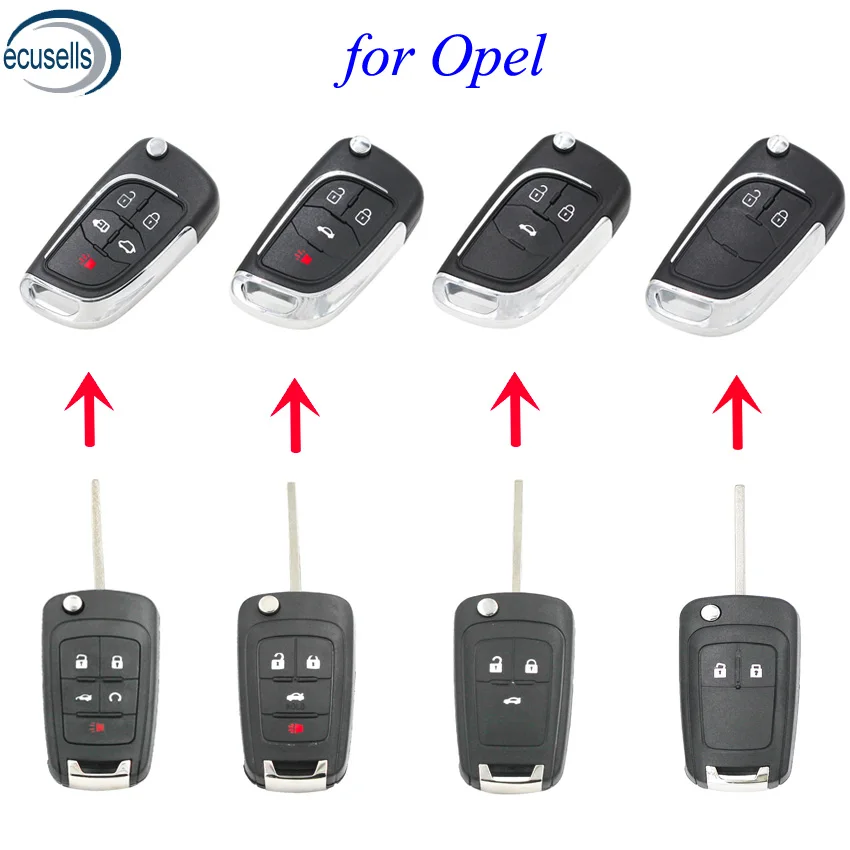 2/3/4/5 Buttons Modified Remote Key Shell Case For Opel Astra J Zafira