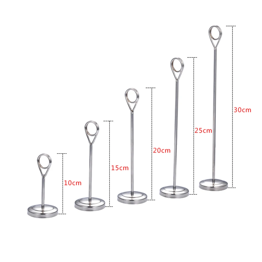 Stainless Dining Table Meal Card Holder Hotel Number Clip Business Card Clip Restaurant Menu Holders for Party Wedding Events