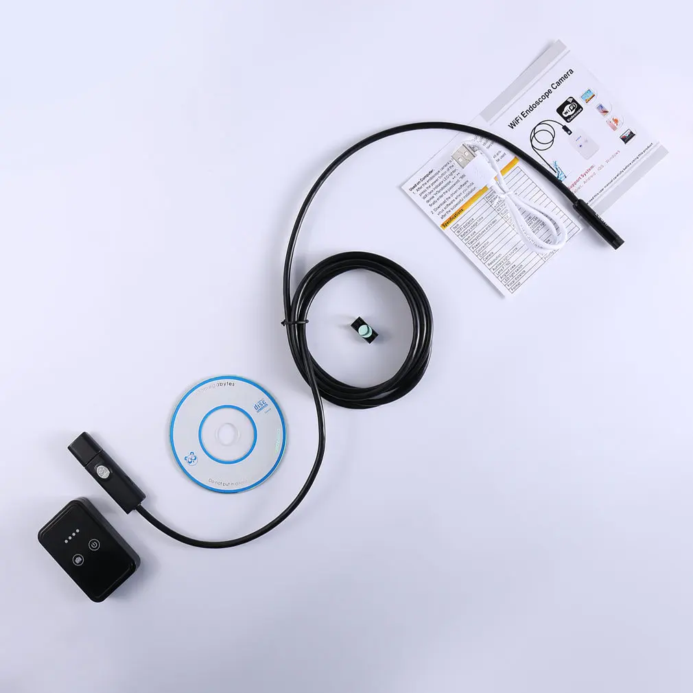 8 мм Беспроводной Универсальный Wifi эндоскоп камера 2 м/5 м кабель 6LED регулируемый водонепроницаемый бороскоп змея трубка для Iphone