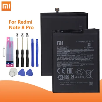 

Original Xiao Mi Phone Battery For Redmi Note 8 Pro BM4J 4500mAh High Quality Replacement Battery +Gift Tools +Stickers