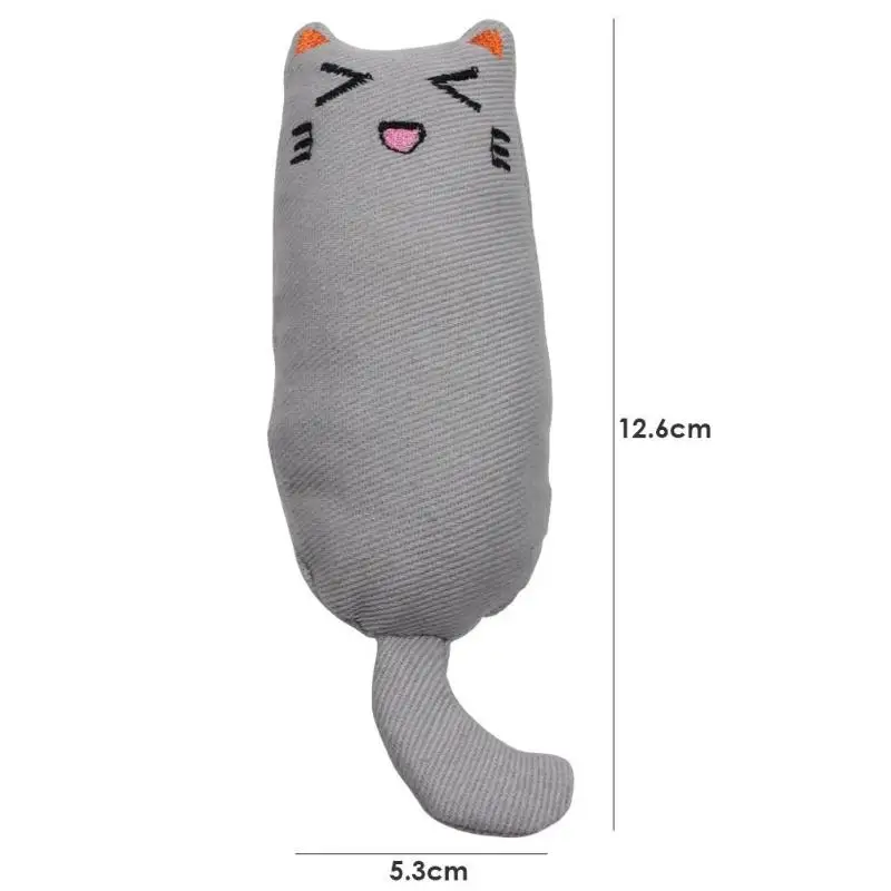 Серый Catnip игрушки для котят интерактивный большой палец плюшевые зубы шлифование укус мята Подушка милое Экспрессия большой палец кукла кошка учебные принадлежности - Цвет: Серый
