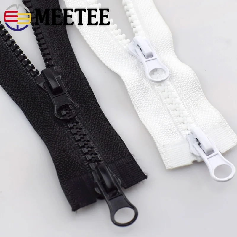 Meetee 2 шт. 60 300 см двойными собачками good Market смолы застежки молнии для шитья куртки