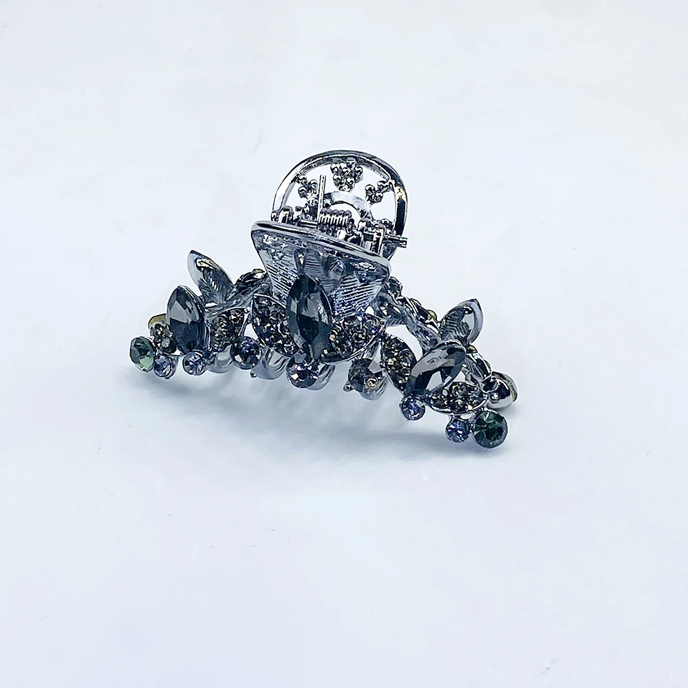 Hair Accessory Hair Clip Jewelry Accessories Retro Crystal Flower Hair Claw Crab Clip For Women Girls Hairpin Jewelry Rhinestone Leaf Wedding Hair