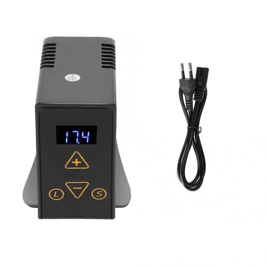 EU Plug Татуировка Клип шнур 2 типа мини цифровой lcd тату машина питание для татуировки педаль - Цвет: EU Plug