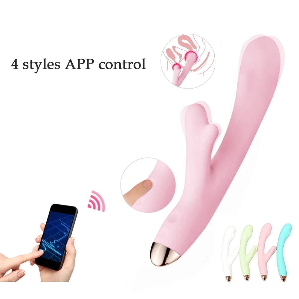 Кролик Bluetooth приложение фаллоимитатор вибратор точки G вибрирующий стимулятор