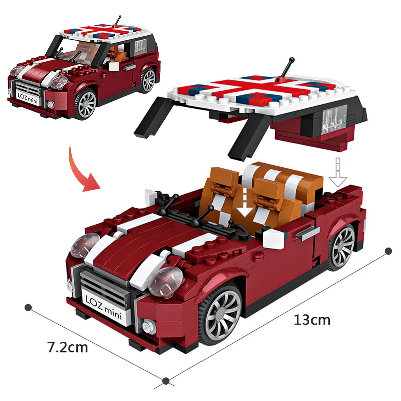 LOZ Technic, Мини Строительные блоки, транспортное средство, ассемируемые Развивающие игрушки для детей, жук, креативный полицейский грузовик, автомобиль, кирпичи, игрушки