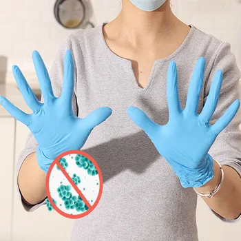 

100 pcs Universal Elastic Disposable Gloves Latex Nitrile Cleaning Protection Glove for Home/Food/Garden/Restaurant