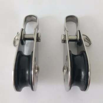 

Silver Sheave Pulley Block W Removable Pin & Bracket 316 Stainless Steel Tools