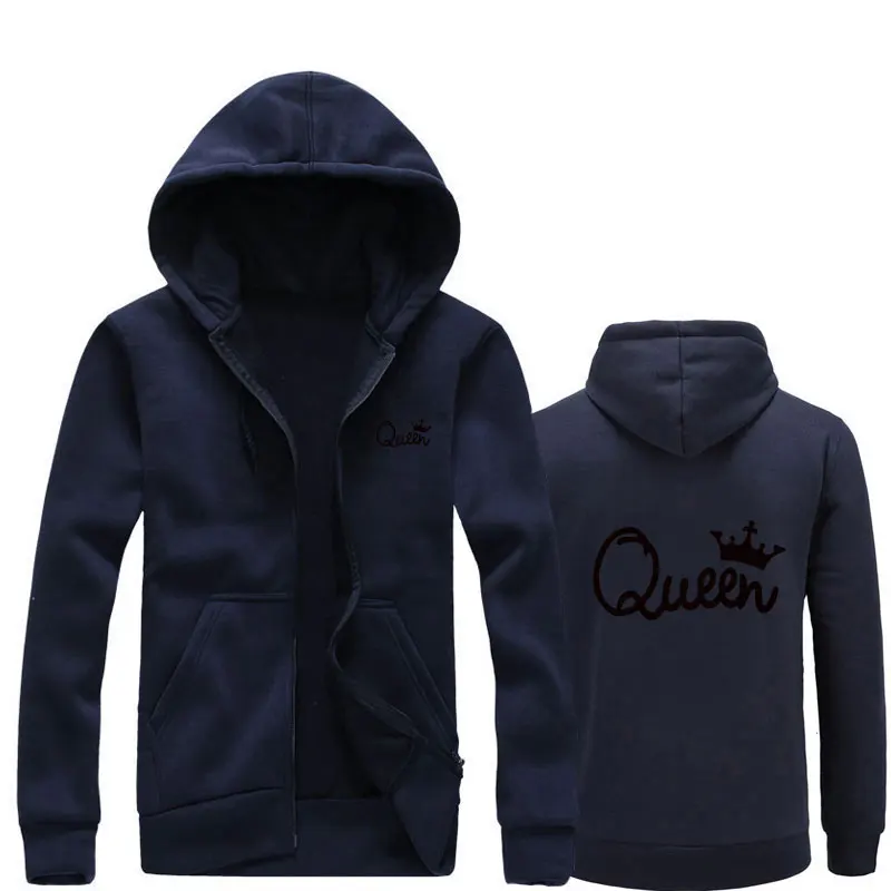 Новинка, королевские пары, толстовки, мужские/женские, повседневные, корона, Прин, худи, уличная одежда, пуловер, весна, осень, толстовка, хип-хоп пальто, одежда - Цвет: navy 2