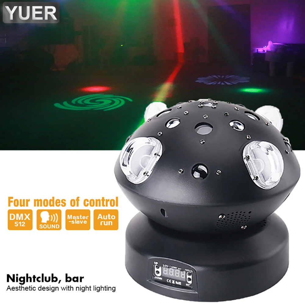 

4Pcs/Lot LED 80W Promise Rotating 4in1 Full Color Pattern Laser Light DMX 512 Stage Effect Lighting For DJ Disco Party Lights